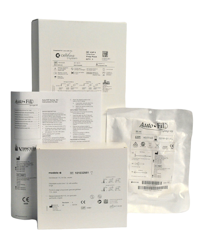 Ulthera Cellfina System CP1 Prep Pack Auto-Fil Kit Medela Liner Package