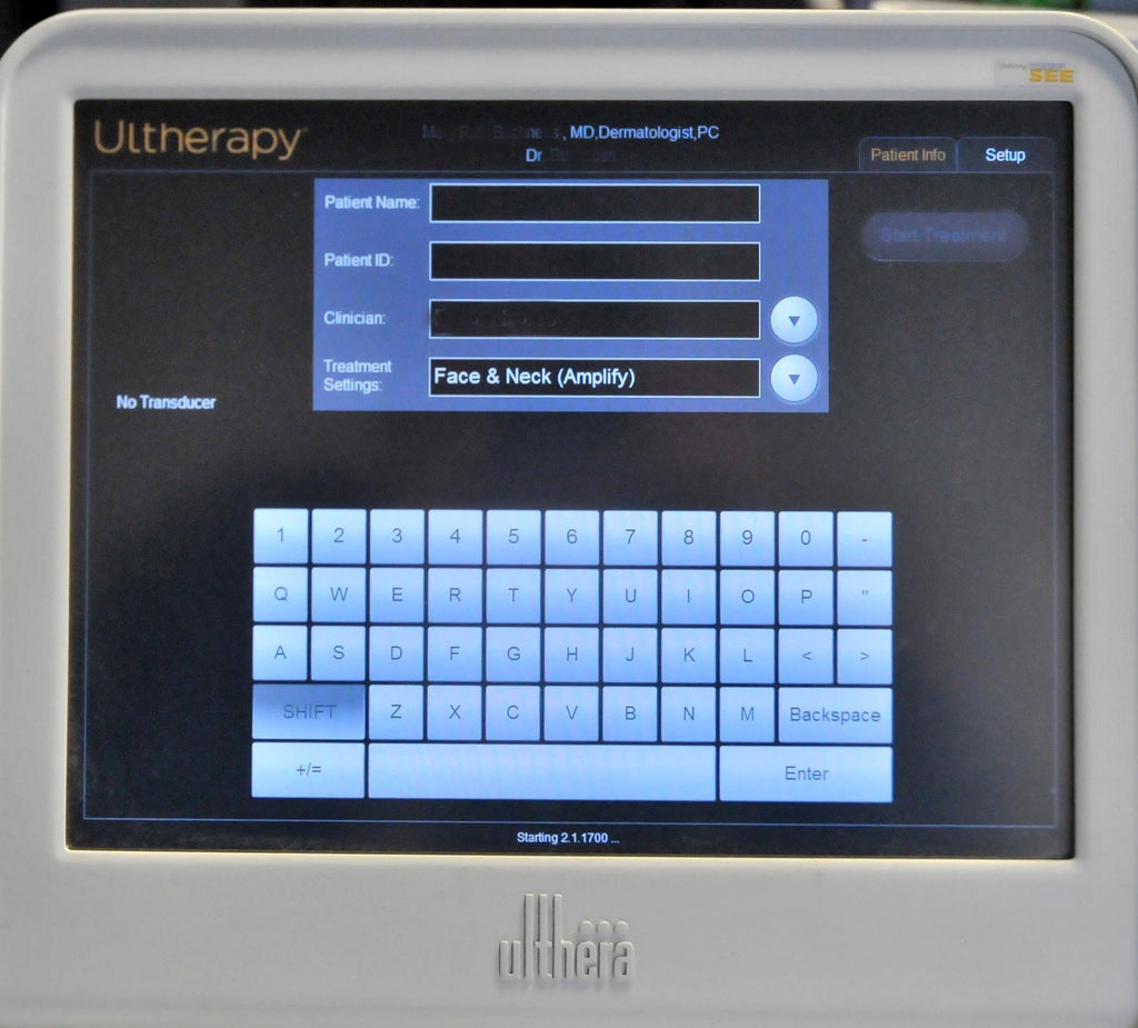 2013 Ulthera Ultherapy UC-1 DEEPsee Ultrasound Skin Tightening Lifting System