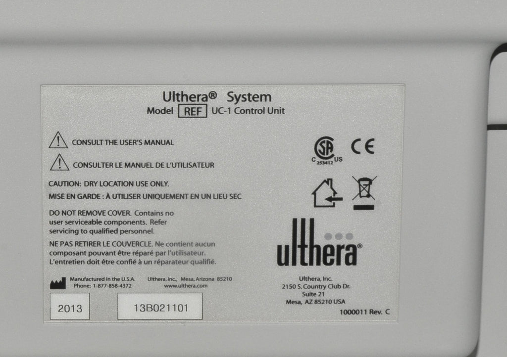 2013 Ulthera Ultherapy UC-1 DEEPsee Ultrasound Skin Tightening Lifting System