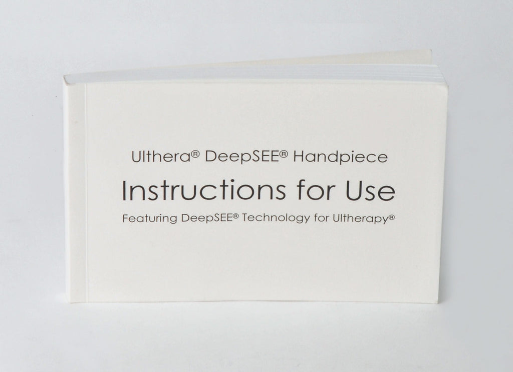 Ulthera Ultherapy DeepSEE Handpiece Instructions For Use Manual