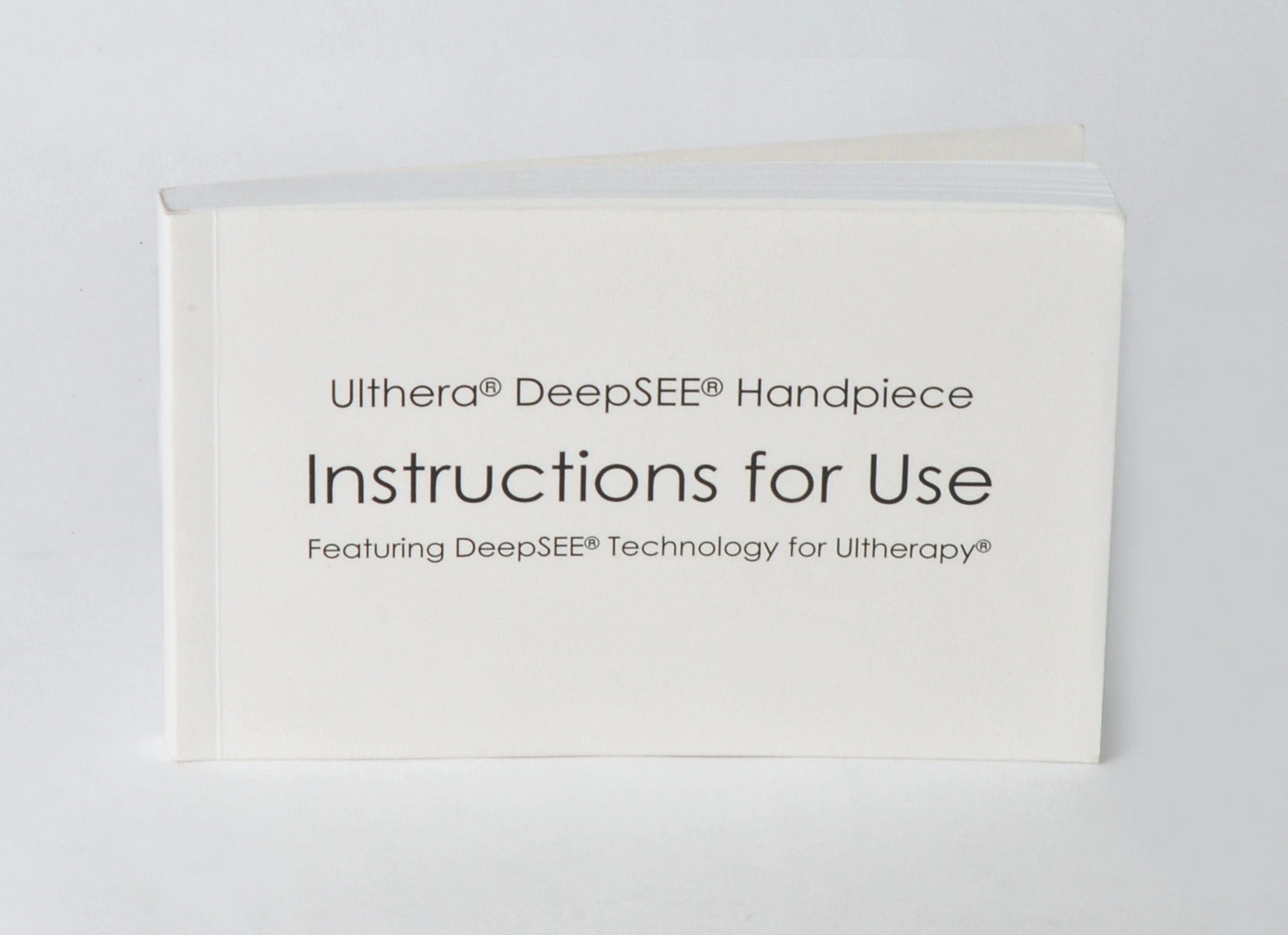 Ulthera Ultherapy DeepSEE Handpiece Instructions For Use Manual