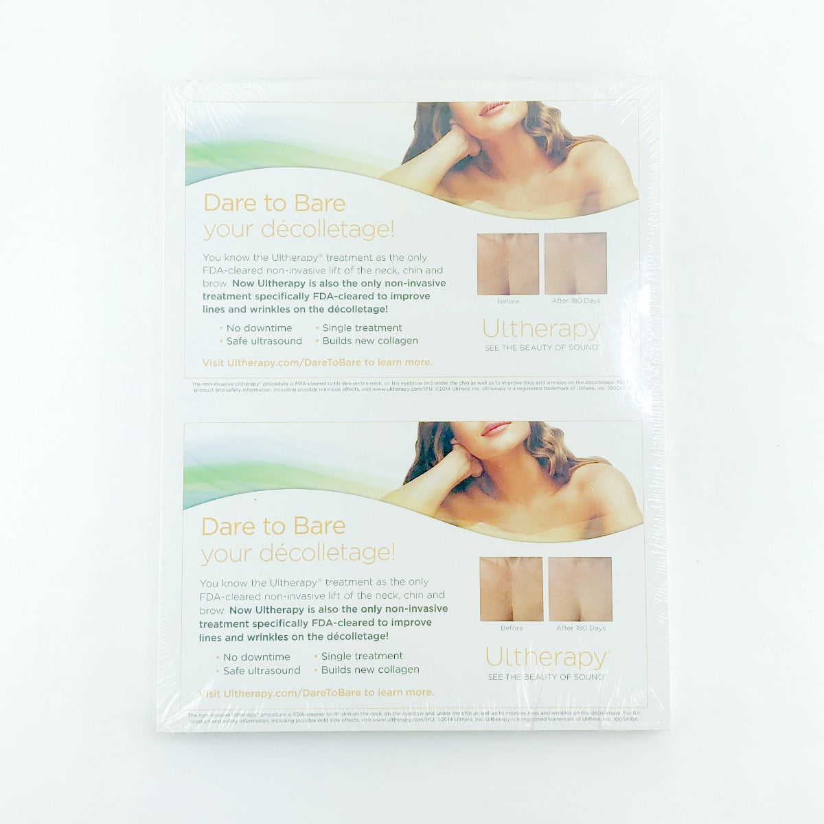 Ultherapy Dare to Bare Décolletage Wrinkle Treatment Postcard 1003410A x 100 pcs