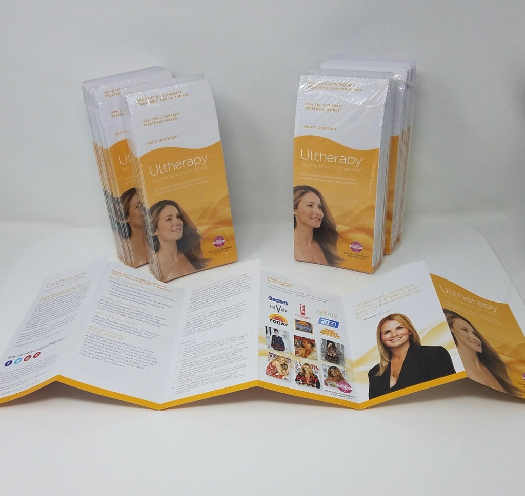 Ultherapy Skin Beauty Treatment Brow Chin Neck Lift Info Brochures Lot of 200