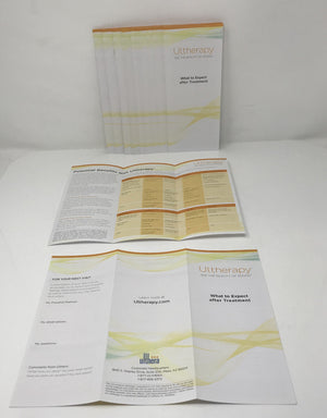 Ultherapy Patient After Treatment Brochure Informational Pamphlet Lot of 31