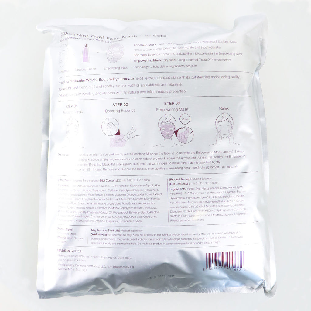 Cartessa Franz Skincare Microcurrent Dual Face Mask (10-Pack)