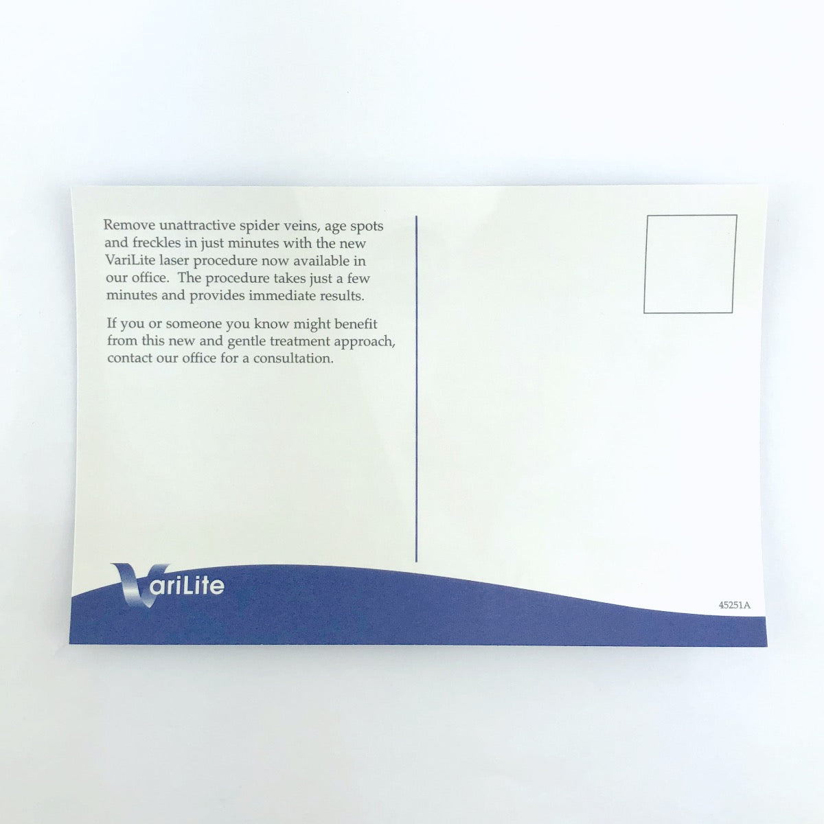 Varilite Laser System Patient Marketing Postcards 45251A - 50 Pack