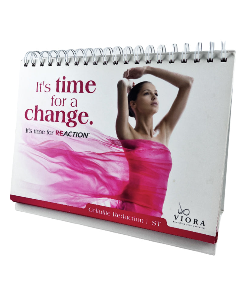 Viora Reaction Cellulite Reduction Client Reference Handbook Display