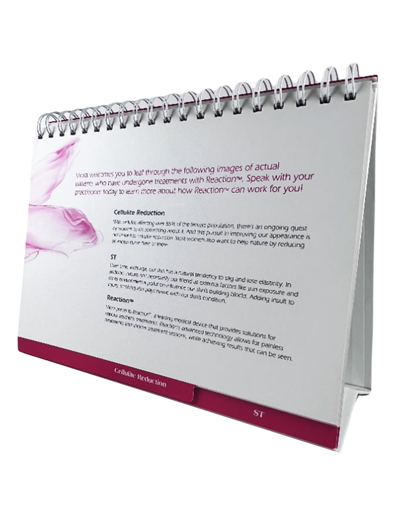 Viora Reaction Cellulite Reduction Client Reference Handbook Display