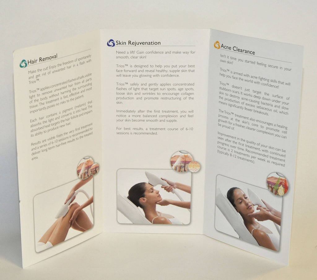 VIORA Trios IPL Laser Hair Removal Skin Acne Patient Office Brochure PN MK-022