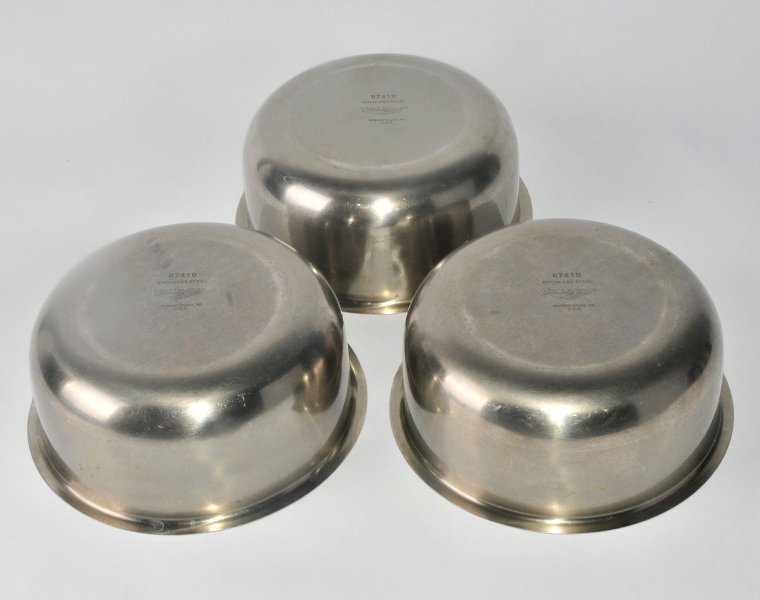 Lot VOLLRATH Stainless Steel Metal Sponge Bowls Dish Surgical 87410 USA Made