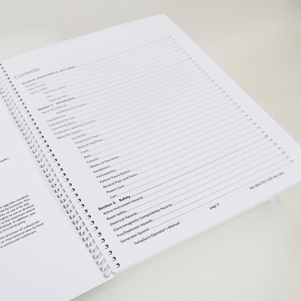 2020 Cynosure TempSure Skin Tightening Operator Manual 850-7027-005 REV 006