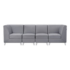 Magic Cubo Waiting Bench - 4 Seats-Gray
