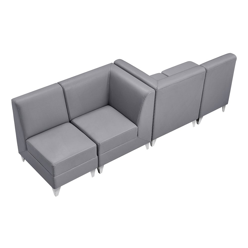 Magic Cubo Waiting Bench - 4 Seats-Gray