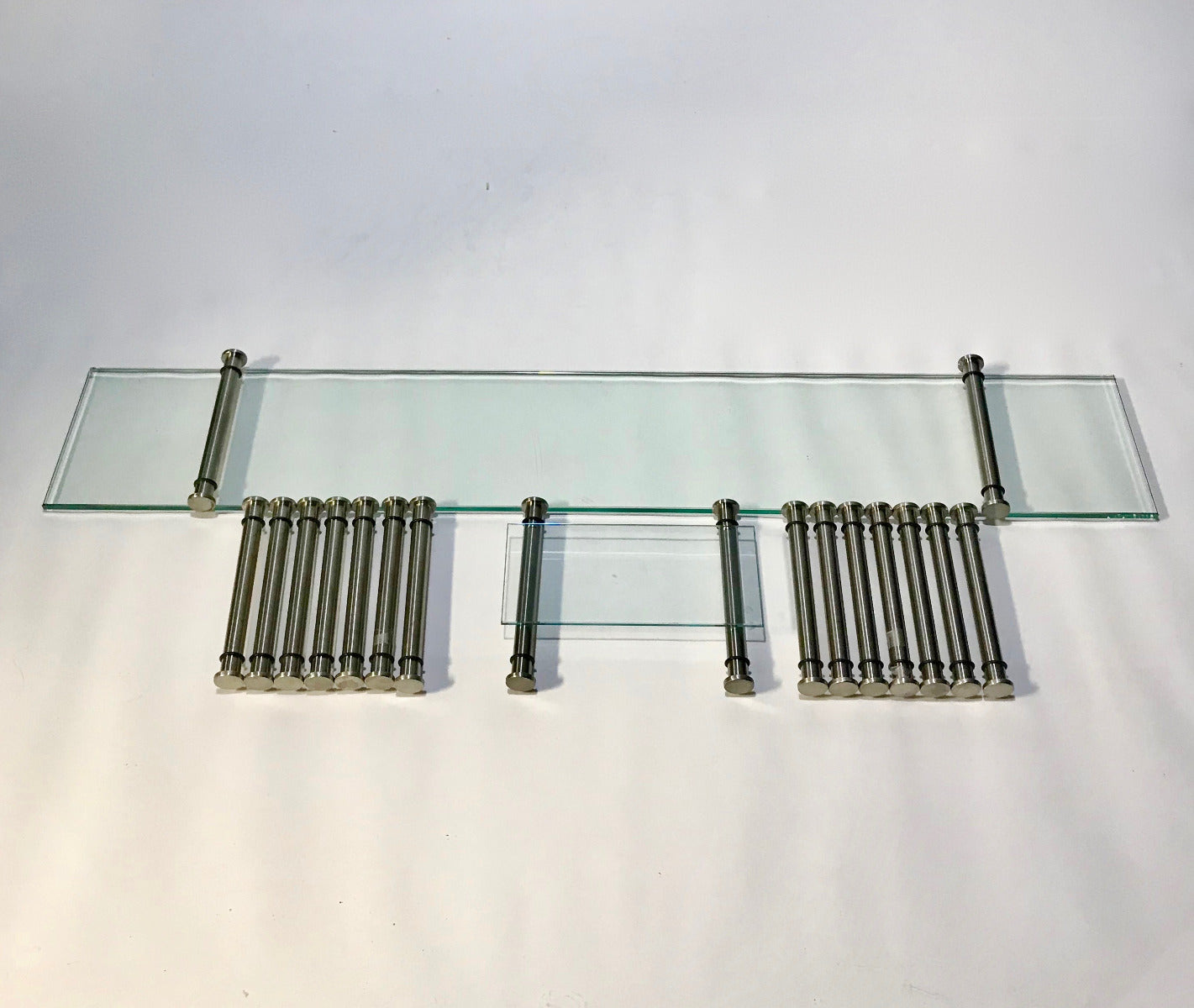 Wall Mount Glass Display Collectable Shelving 6 Long 3 Short Hardware Included