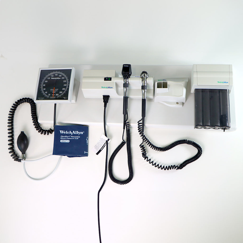 Welch Allyn Integrated Wall Diagnostic System Blood Pressure 2 Heads Specula Dispenser