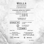 Wells Johnson 9' Standard Aspiration Tubing 24-5103-00 Exp. 03/31/2021