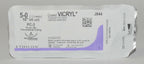 Ethicon 5-0 Coated VICRYL J844 Undyed Braided Conventional Cutting Suture x10Pcs