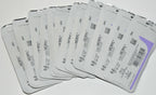 (x12) Ethicon 6-0 J843 Coated VICRYL Undyed Braided Conventional Cutting Suture