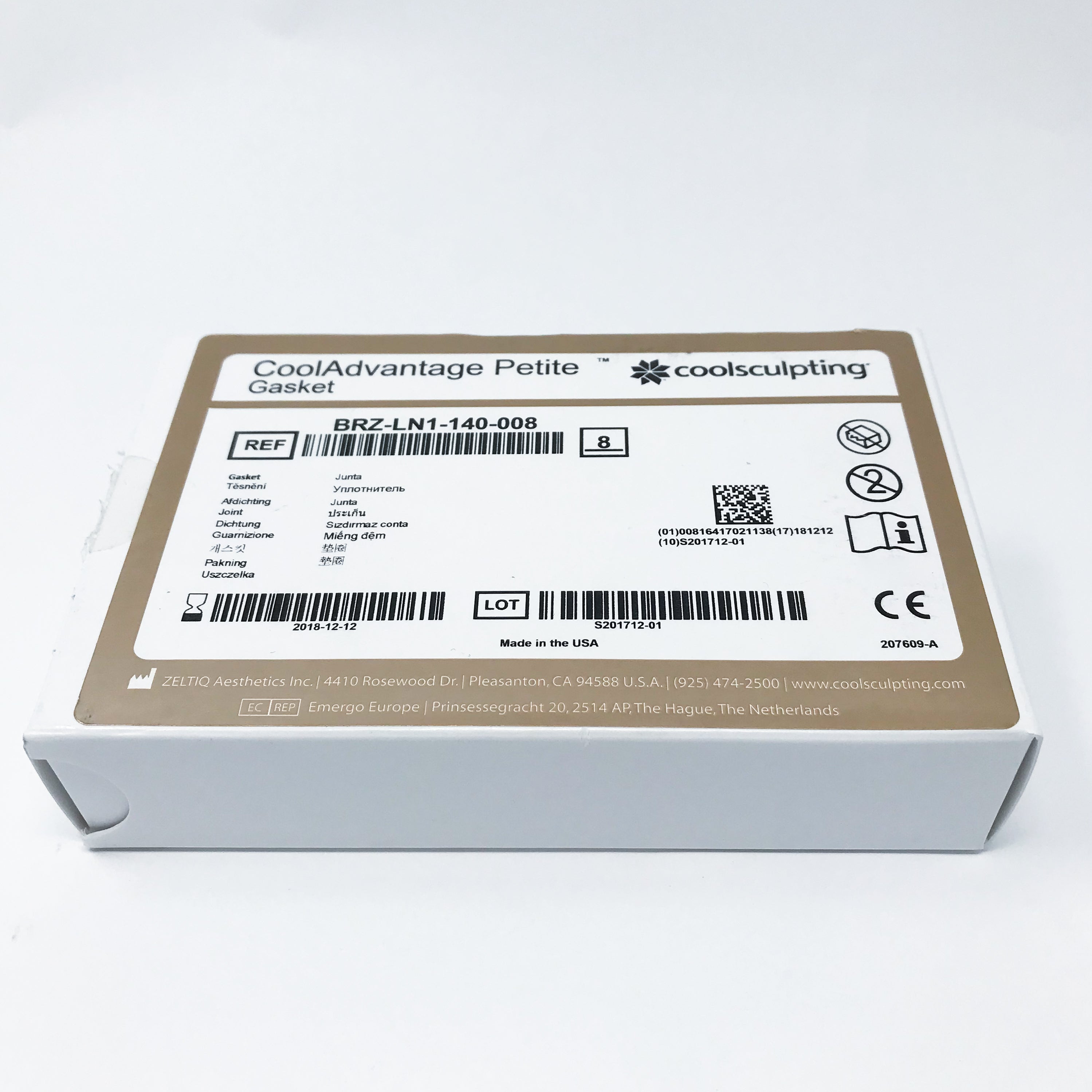 x6 Pcs ZELTIQ CoolSculpting CoolAdvantage PETITE GASKET BRZ-LN1-140-008 Exp12/18