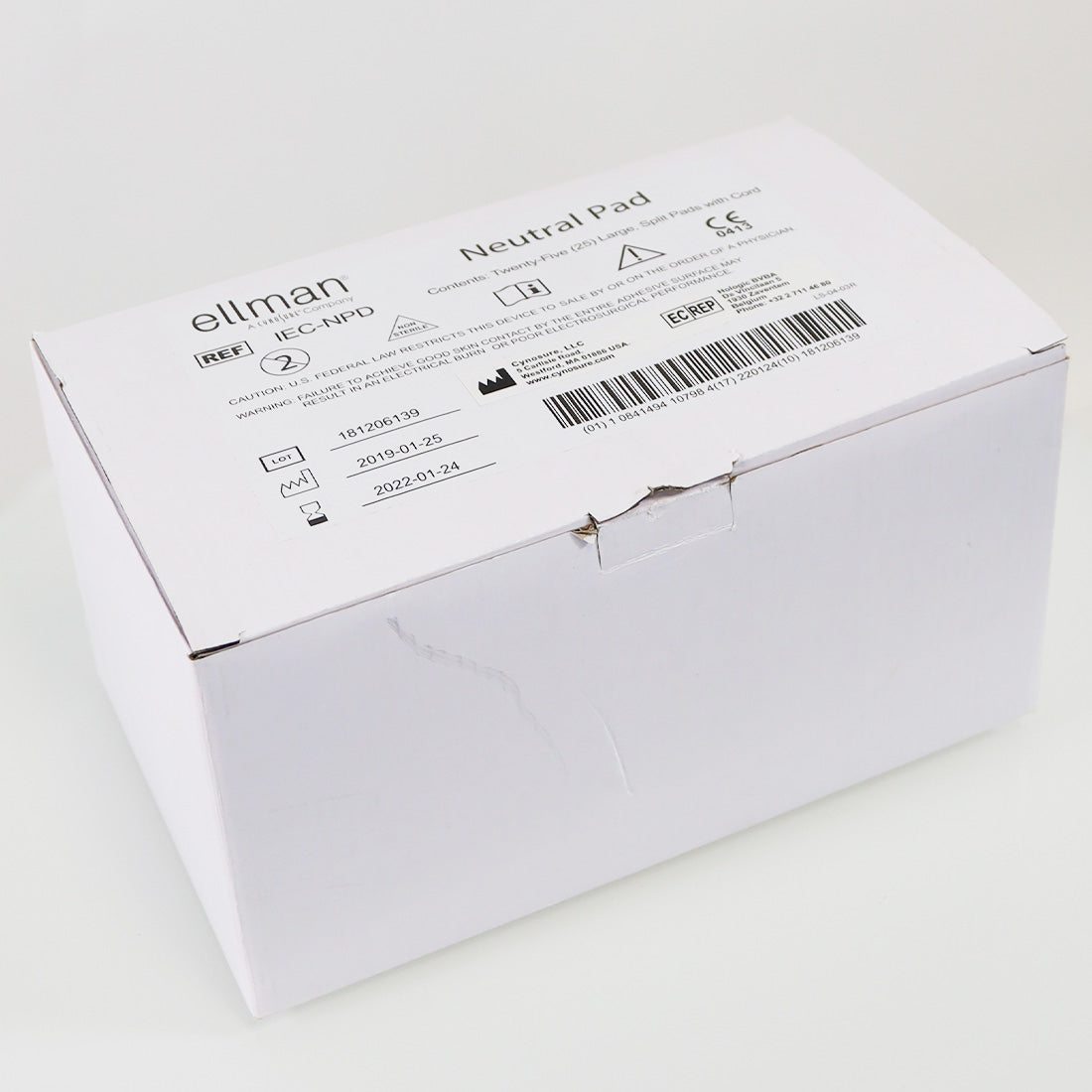 Ellman RF Electrosurgical Large Neutral Split Pads w/Cord IEC-NPD x25