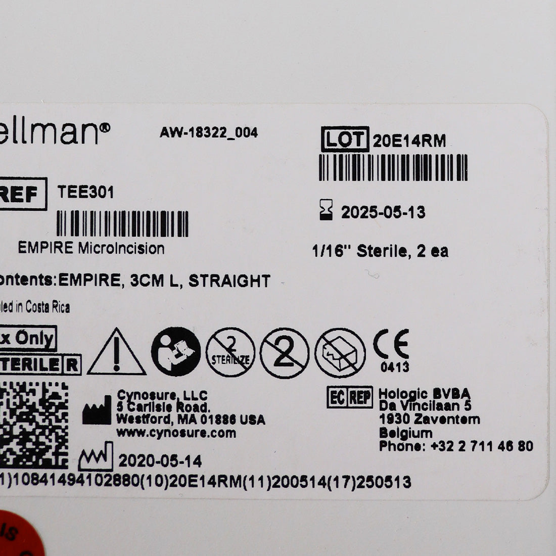 Cynosure Elllman EMPIRE MICROINCISION Needle Electrodes TEE305 x2 Pack 05/2025