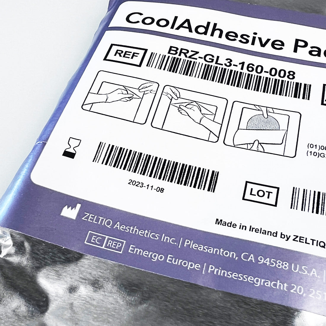 Zeltiq CoolSculpting CoolAdhesive Pad BRZ-GL3-160-008 EXP 11/2023