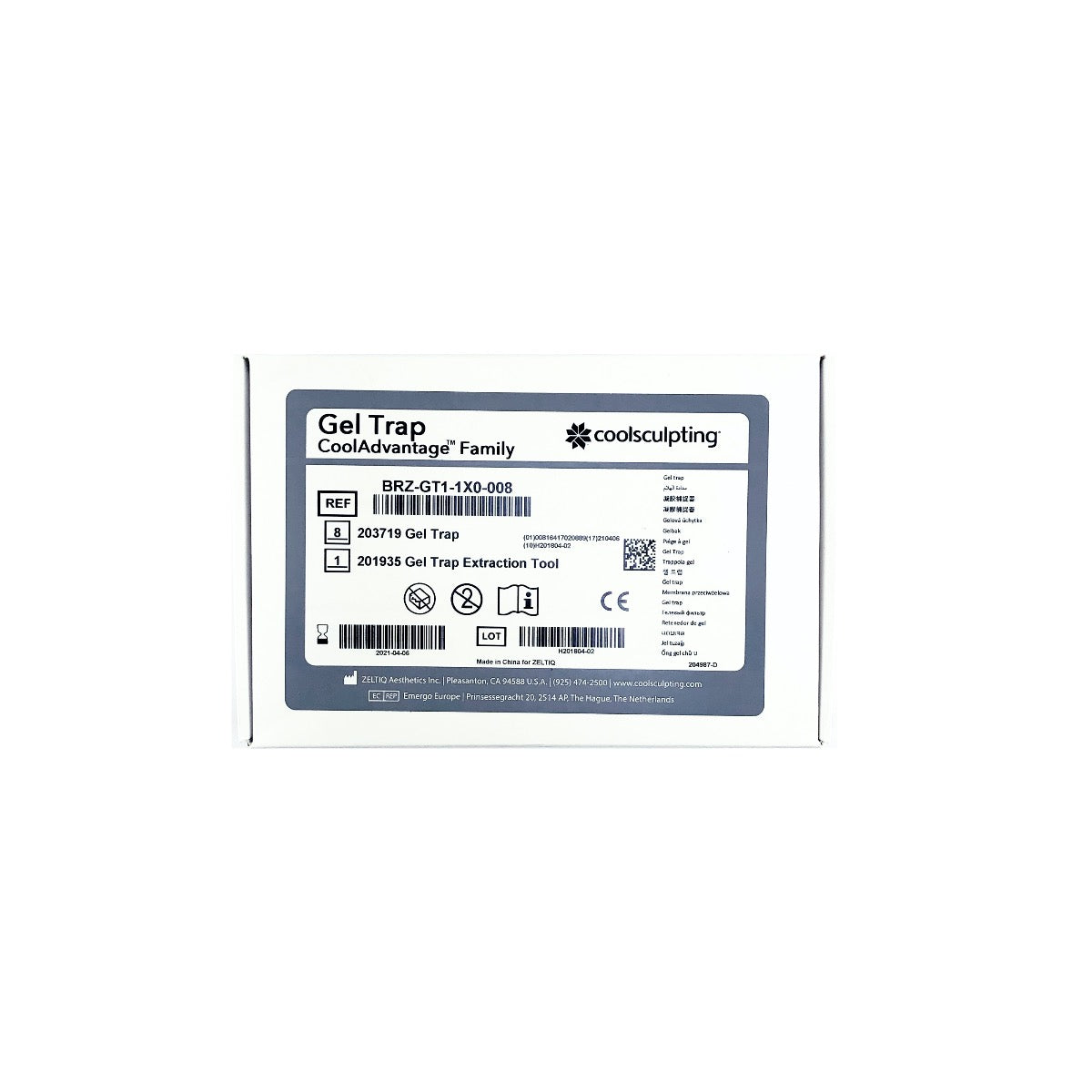 Zeltiq CoolSculpting CoolAdvantage Gel Trap 8pk BRZ-GT1-1X0-008 Exp 2021-04-06