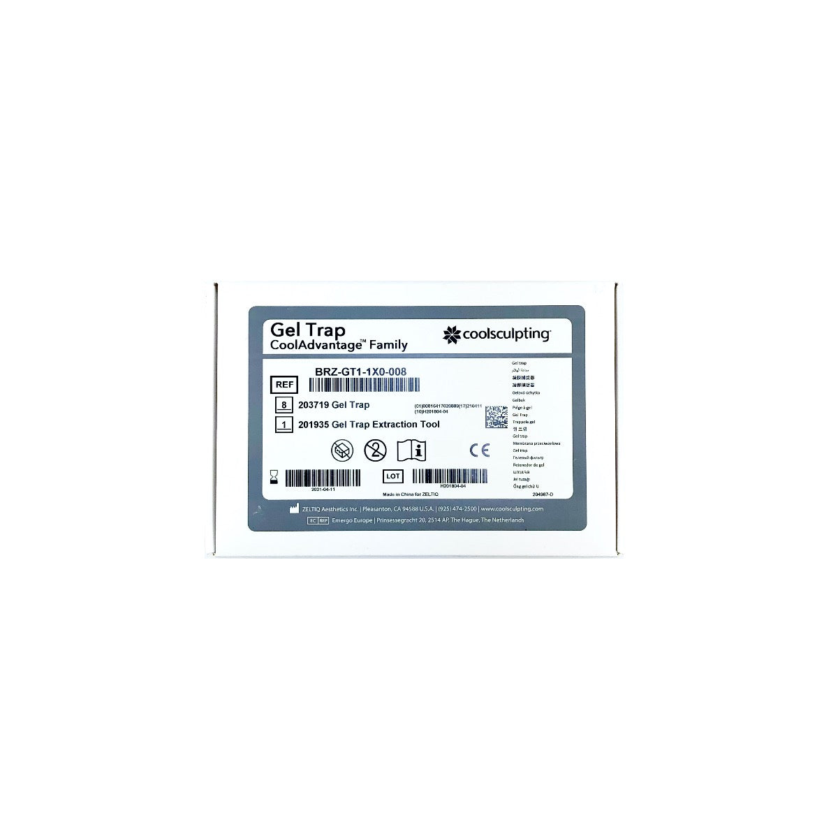 Zeltiq CoolSculpting CoolAdvantage Gel Trap 8pk BRZ-GT1-1X0-008 Exp 2021-04-11