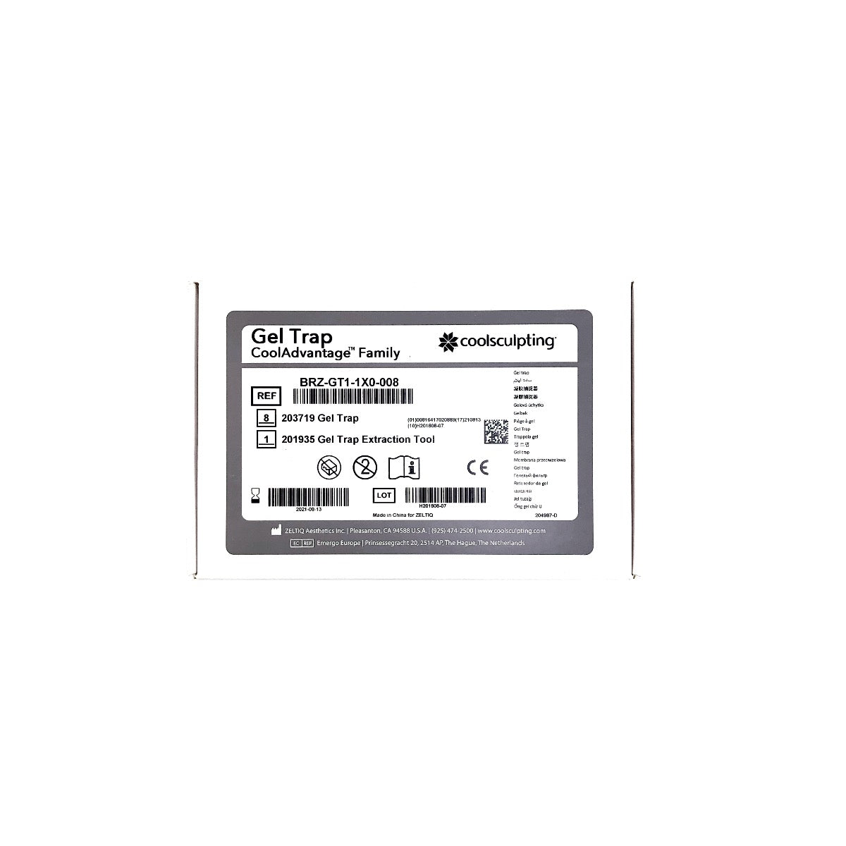 Zeltiq CoolSculpting CoolAdvantage Gel Trap 8pk BRZ-GT1-1X0-008 Exp 2021-08-13