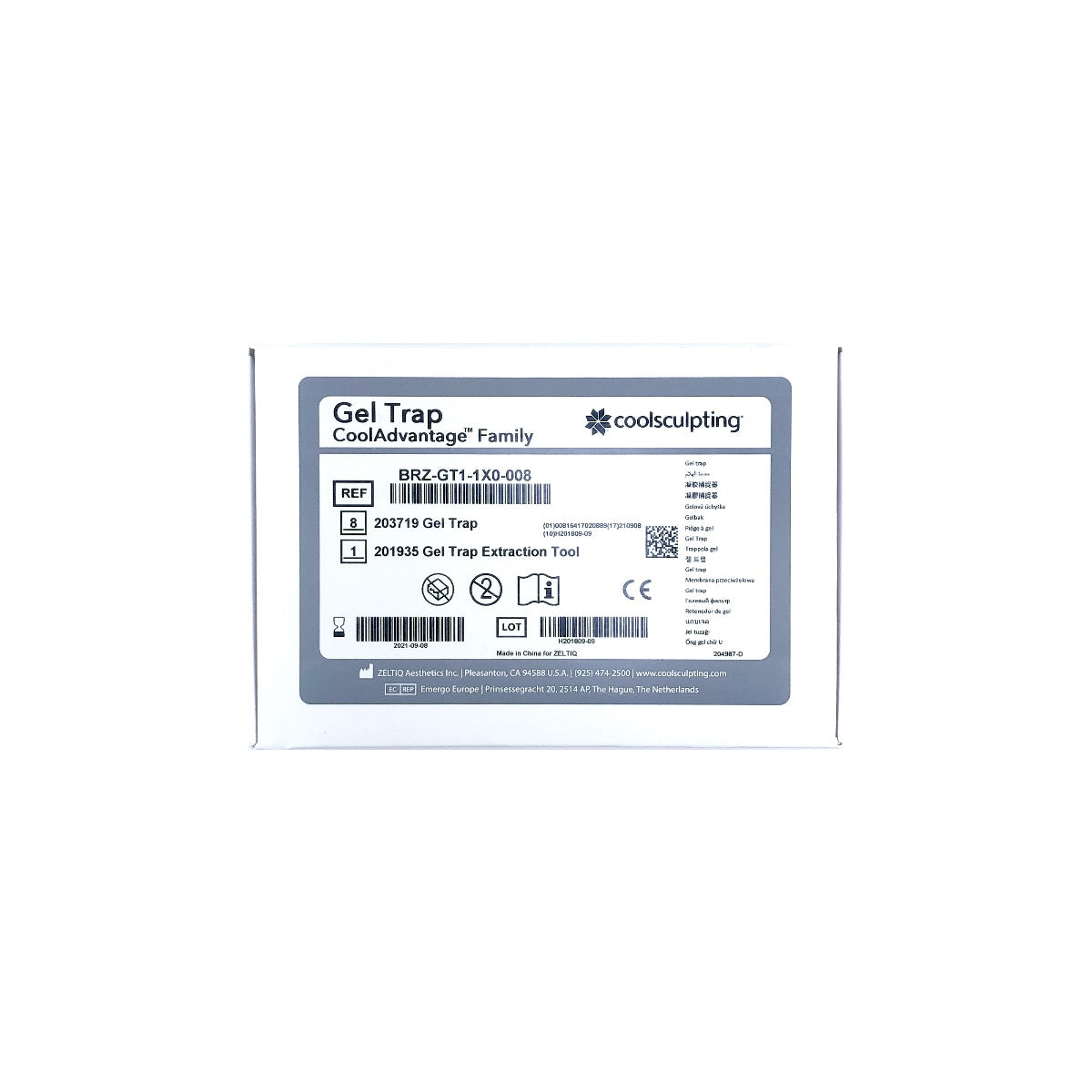 Zeltiq CoolSculpting CoolAdvantage Gel Trap 8pk BRZ-GT1-1X0-008 Exp 2021-09-08