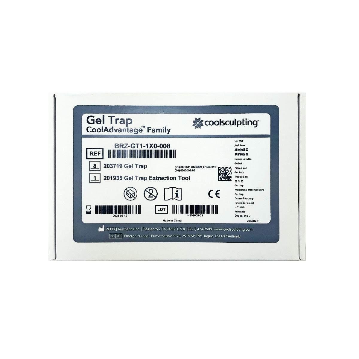 Zeltiq CoolSculpting CoolAdvantage Gel Trap 8pk BRZ-GT1-1X0-008 Exp 2022-09-12