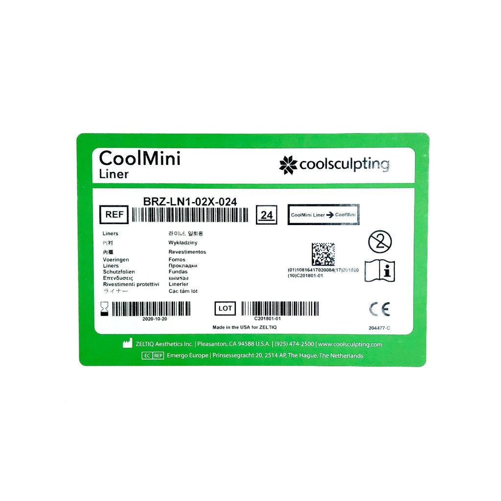 Zeltiq CoolSculpting CoolMini Liner BRZ-LN1-02X-024 Exp. 10/20/20 - 24 Pack