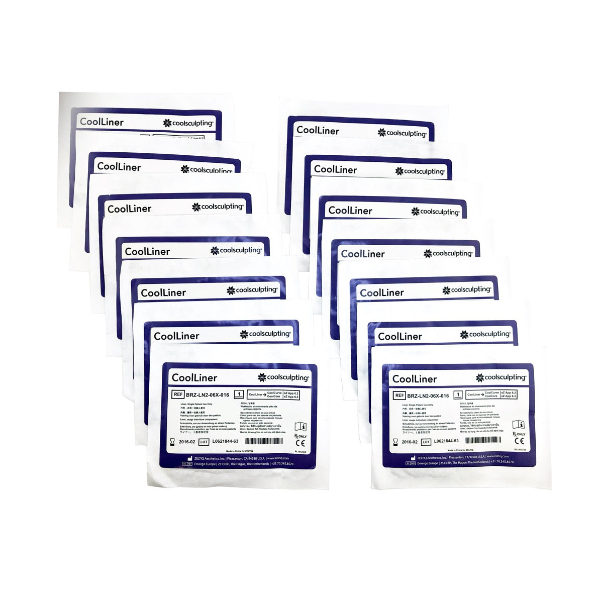 Zeltiq CoolSculpting CoolLiner CoolCurve CoolCore BRZ-LN2-06X-016 02/16 - 14 Pack