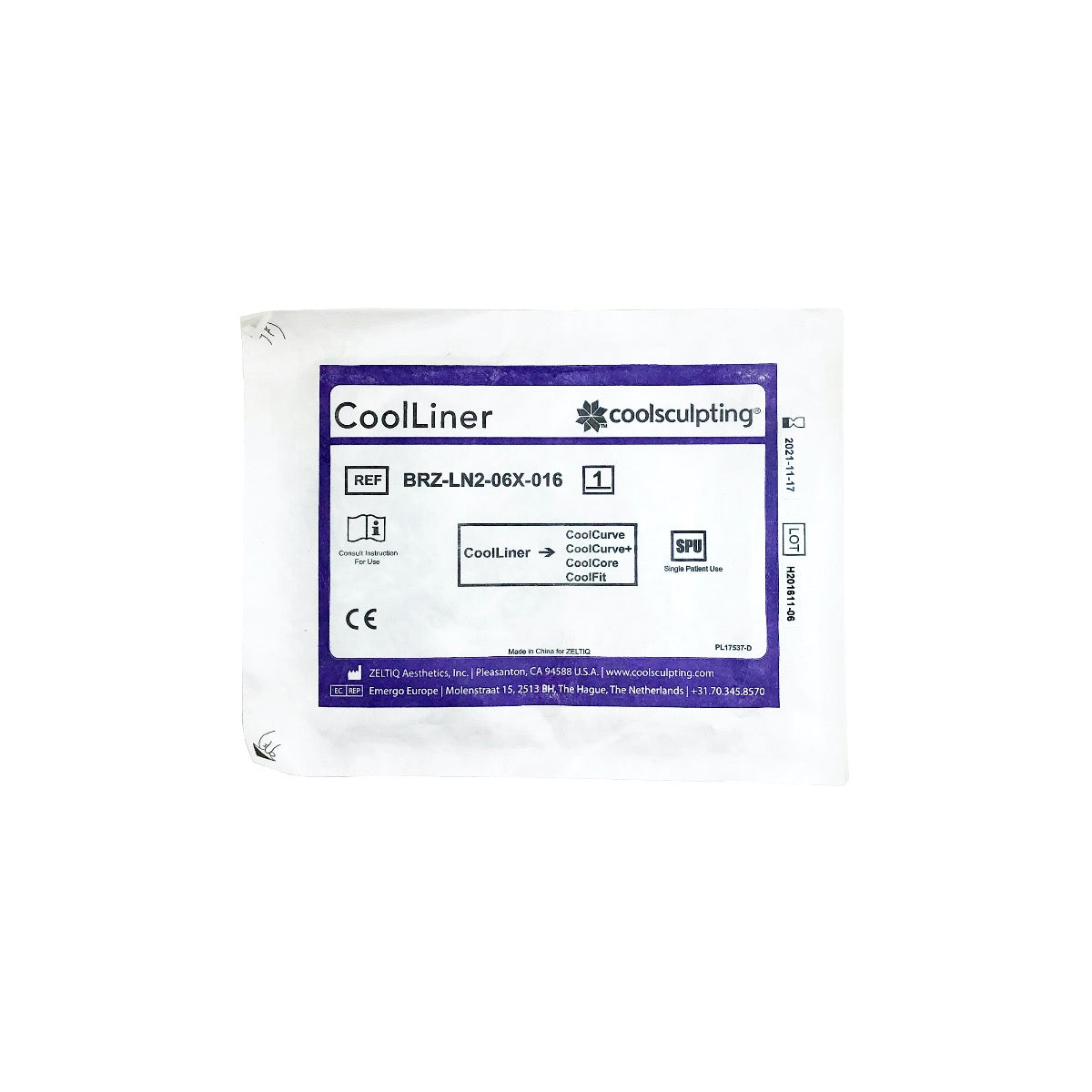 Zeltiq CoolSculpting CoolLiner CoolCurve CoolCore BRZ-LN2-06X-016 11/21 - 5 Pack