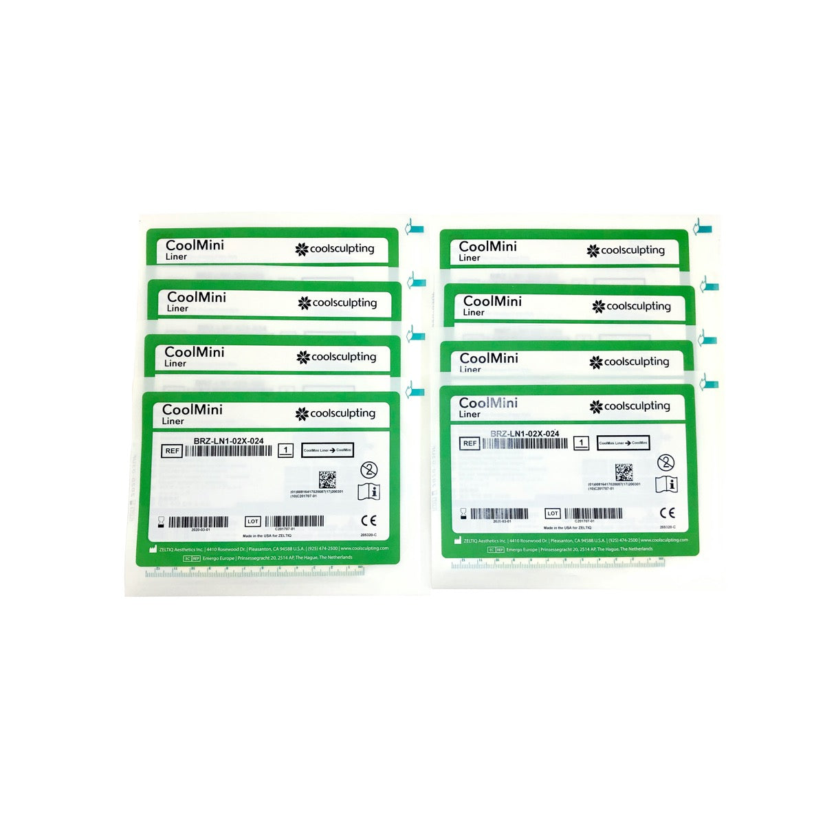 Zeltiq CoolSculpting CoolMini Liner BRZ-LN1-02X-024 Exp 03/2020 - 8 Pack