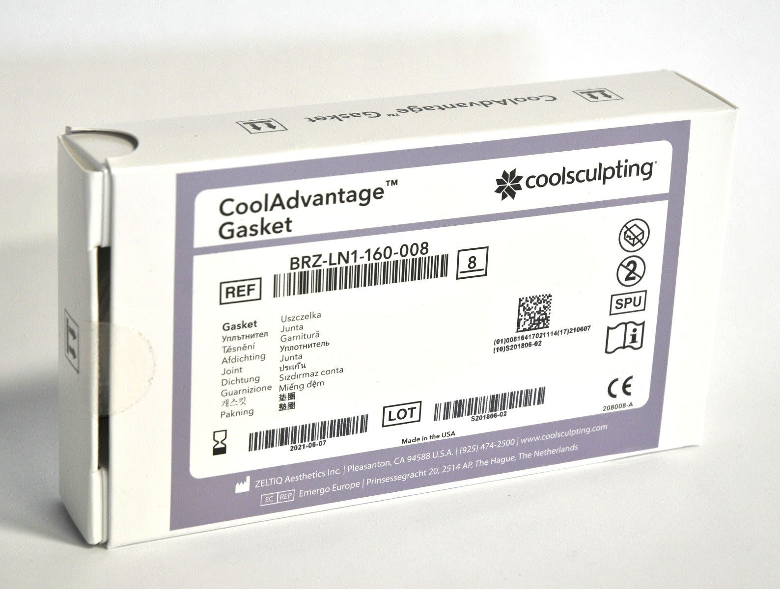 ZELTIQ CoolSculpting CoolAdvantage Applicator Gaskets BRZ-LN1-160-008 Exp-06/21