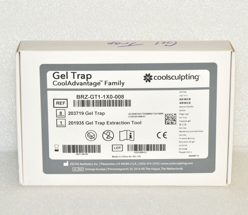 ZELTIQ CoolAdvantage CoolSculpt GelTrap BRZ-GT1-1X0-008 Gel Trap Exp 08/21 x8Pcs