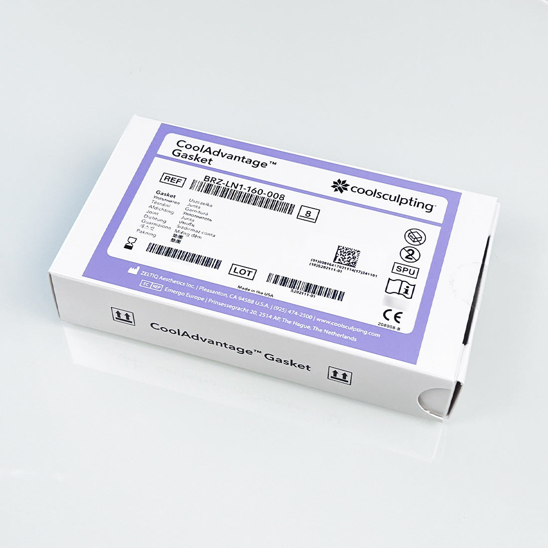 Zeltiq CoolSculpting CoolAdvantage Gasket BRZ-LN1-160-008 EXP 06/2021 8-Pack
