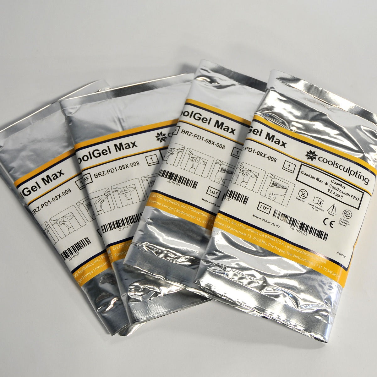ZELTIQ CoolGel Max CoolSculpting CoolSmooth PRO BRZ-PD1-08X-008 Cool Gel (x4Pcs)