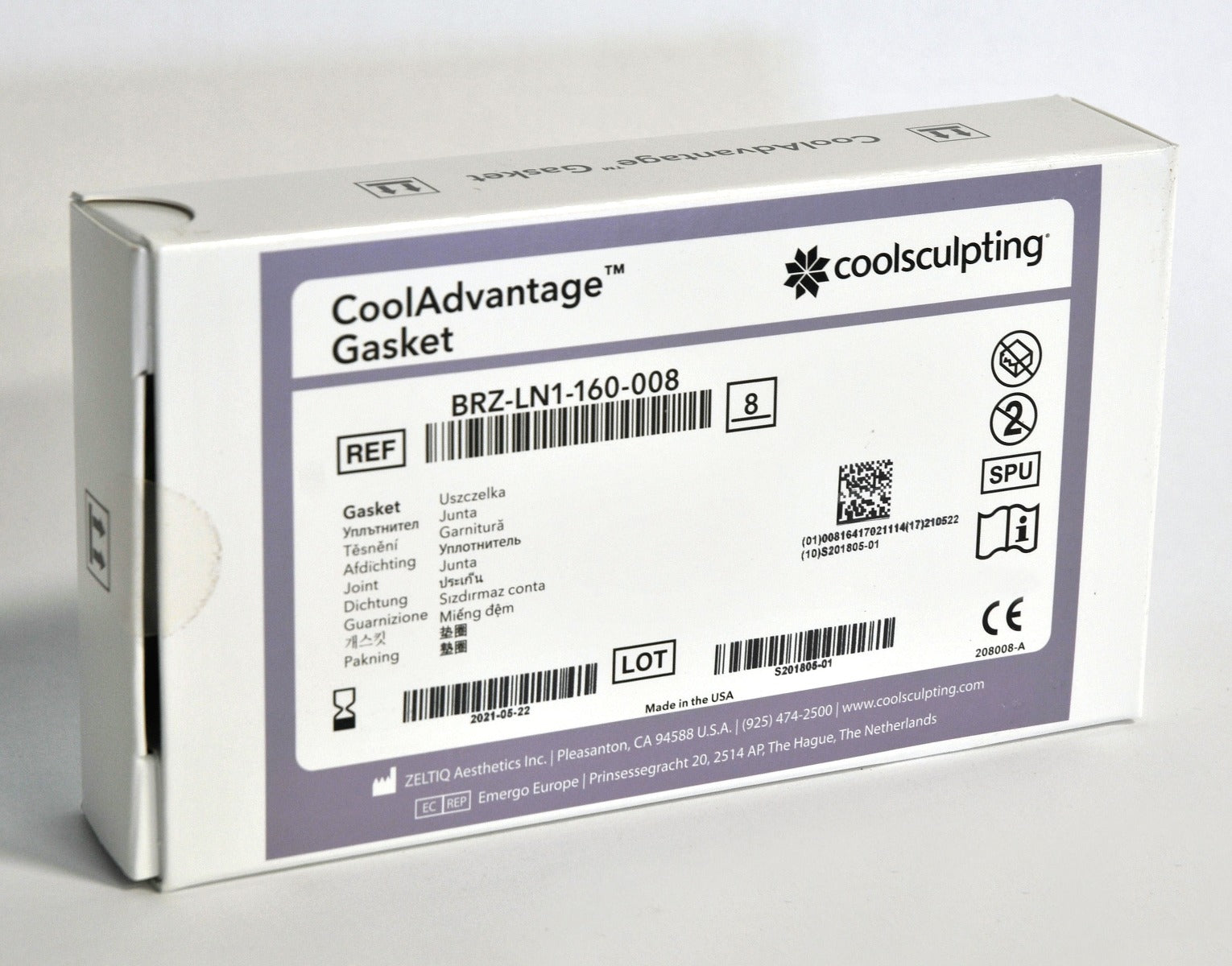 ZELTIQ CoolSculpting CoolAdvantage Applicator Gaskets BRZ-LN1-160-008 Exp-08/21