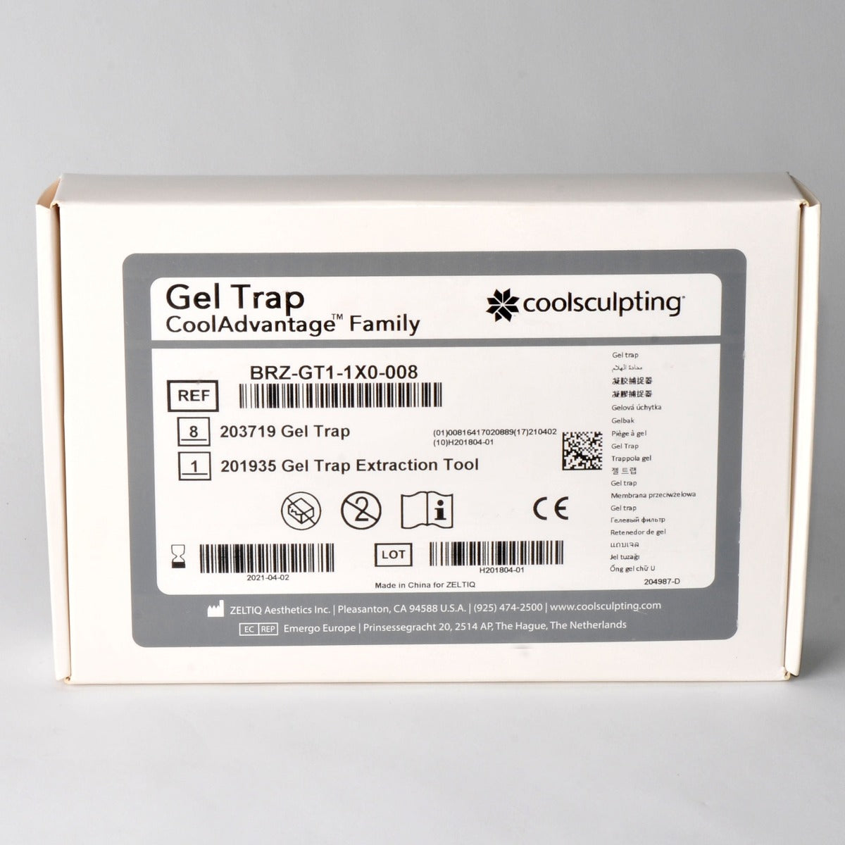 ZELTIQ CoolSculpt Gel Trap CoolAdvantage BRZ-GT1-1X0-008 w/Extract Tool GelTrap