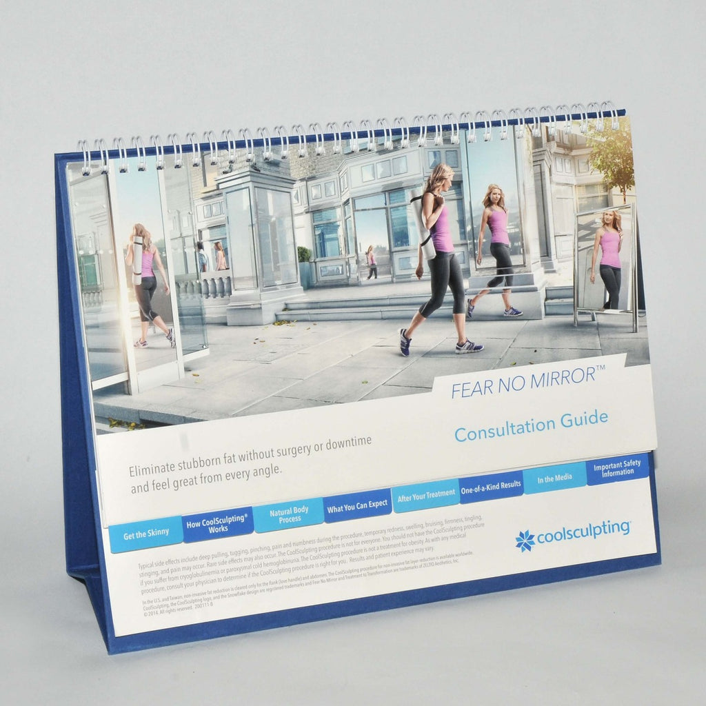 Zeltiq Coolsculpting Prop up Display CONSULTATION GUIDE Steps Photos & Overview
