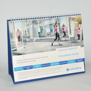 Zeltiq Coolsculpting Prop up Display CONSULTATION GUIDE Steps Photos & Overview
