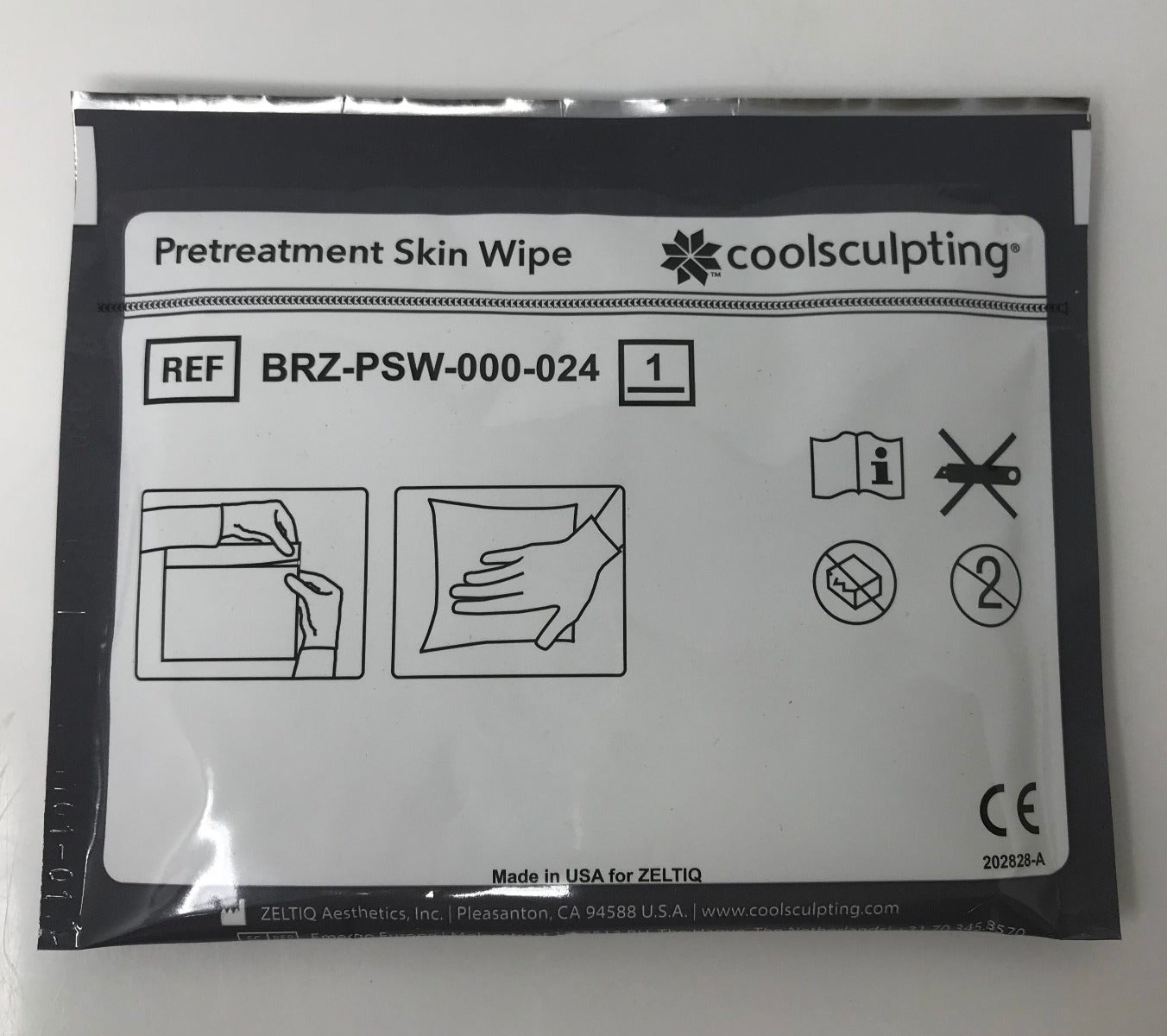 Zeltiq CoolSculpting BRZ-PSW-000-024 Pretreatment Skin Wipes Cool Sculpt 16 pack