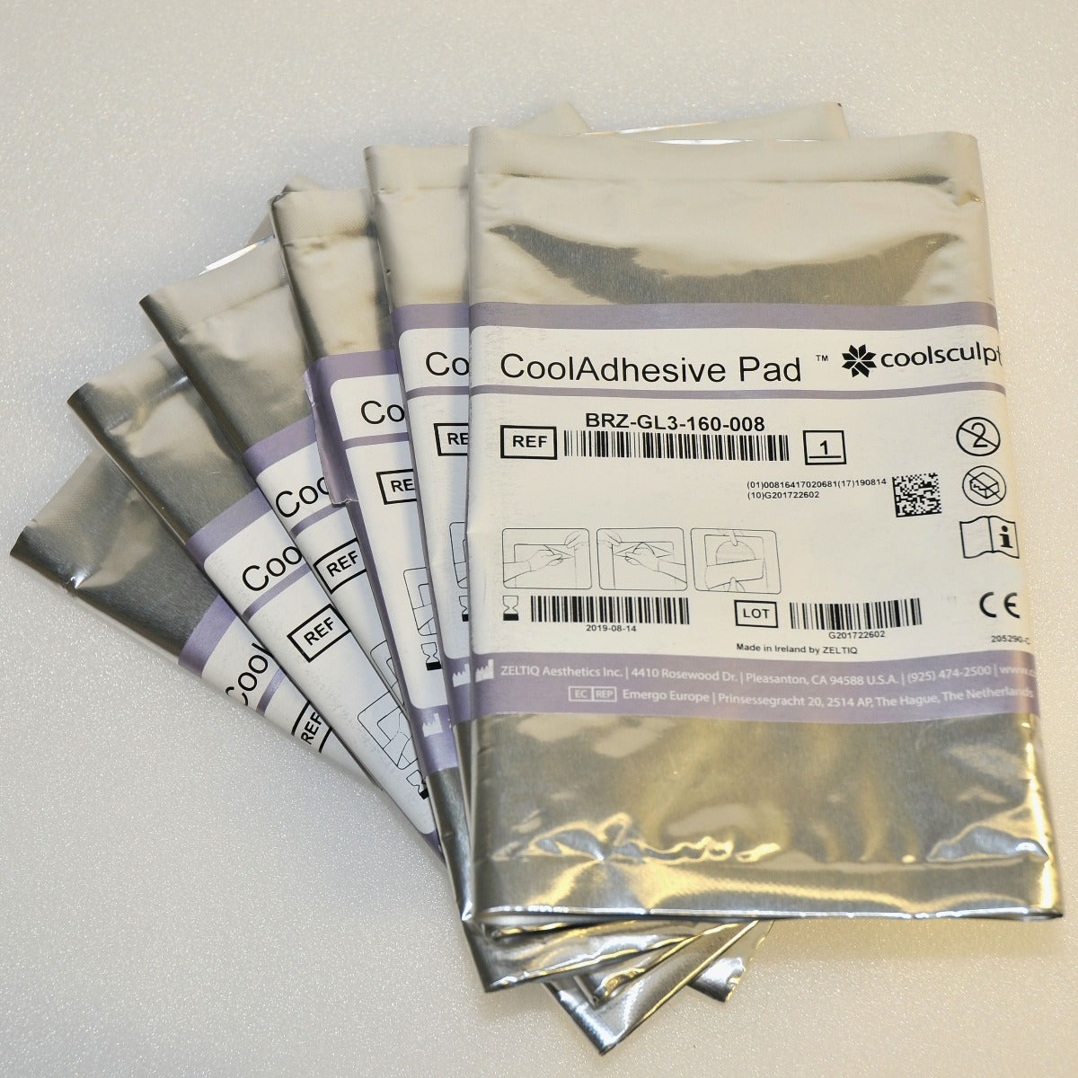 ZELTIQ CoolSculpting CoolAdhesive Pad CoolAdvantage BRZ-GL3-160-008 (x6 Pcs)
