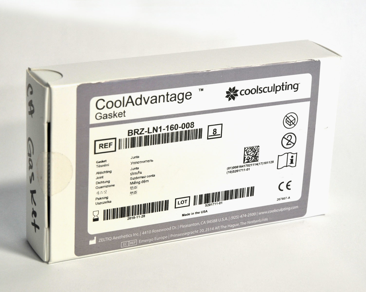 ZELTIQ CoolSculpting CoolAdvantage Applicator Gaskets BRZ-LN1-160-008 Exp-11/18