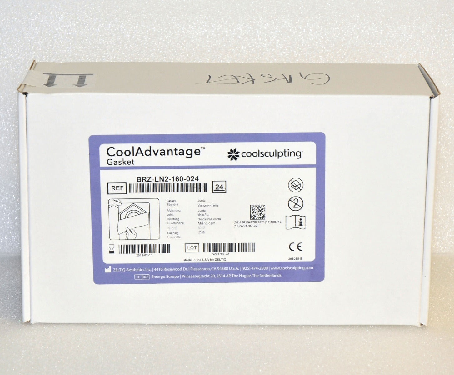 ZELTIQ CoolSculpting CoolAdvantage GASKET BRZ-LN2-160-024 (x24Pcs) Exp 7/18