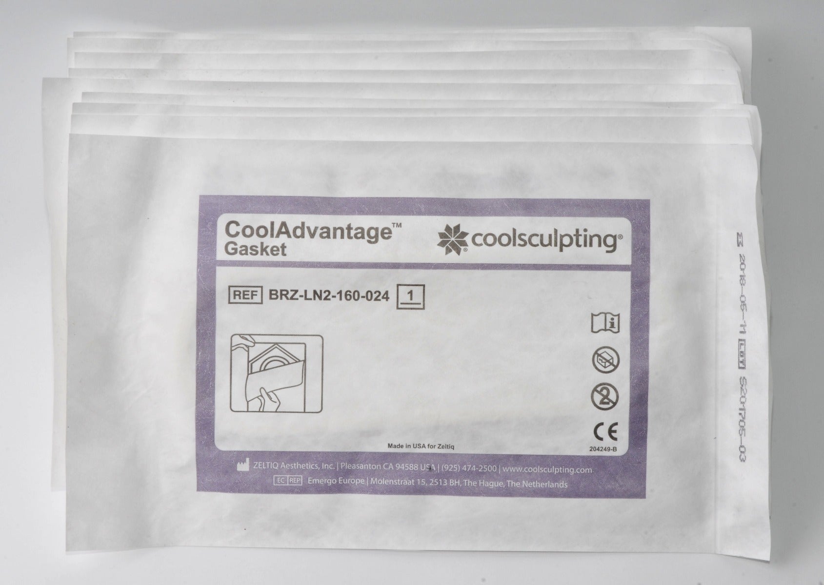 ZELTIQ CoolSculpting CoolAdvantage GASKETS BRZ-LN2-160-024 (x10Pcs) Exp 5-18