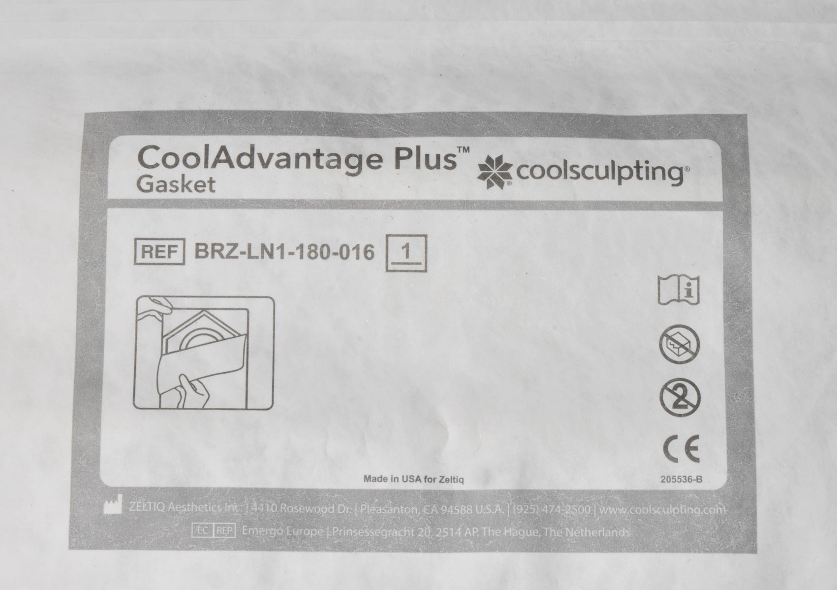 ZELTIQ CoolSculpting CoolAdvantage PLUS Gasket BRZ-LN1-180-016 * (x10 Pcs)