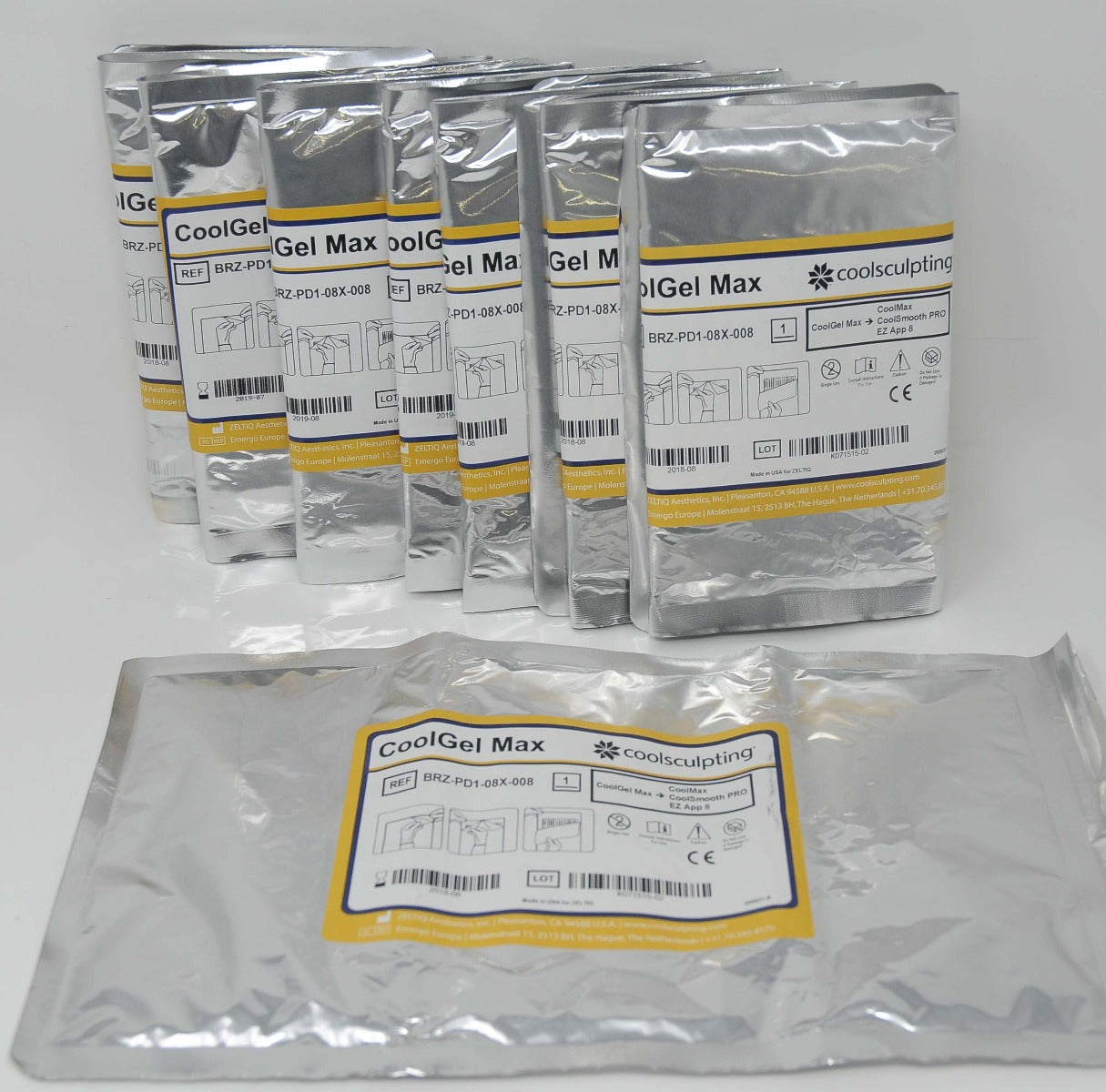 Zeltiq CoolSculpting CoolGel Max Purple Gold CoolSmooth PRO BRZ-PD1-08X-008 (x8)